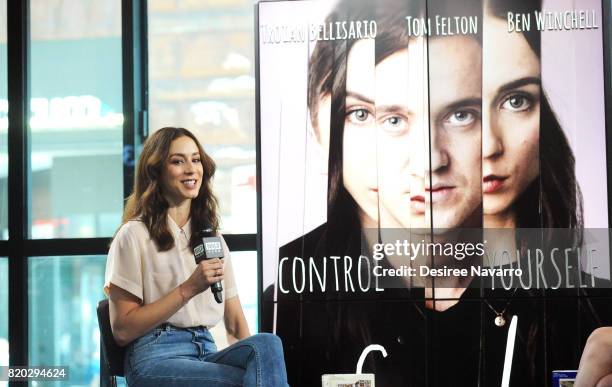 Actress Troian Bellisario attends Build to discuss her work with mission-based brand This Bar Saves Lives at Build Studio on July 21, 2017 in New...
