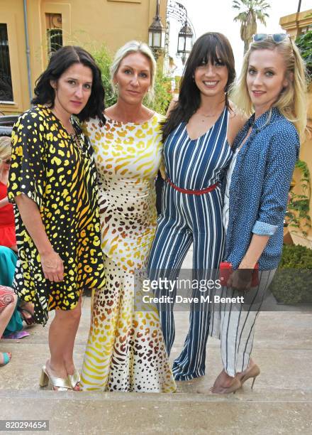 Creative Director Amy Molyneaux, Co-Founder Helen Johnson, Daisy Lowe and Portia Freeman attend the Lelloue launch party at Villa St. George on July...