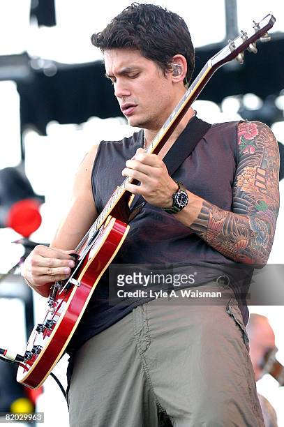 John Mayer performs live at the inaugural Mile High Music Festival at Dick's Sporting Goods Park on July 20, 2008 in Denver, Colorado.