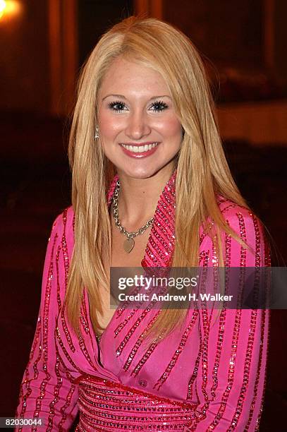 Bailey Hanks The Winner of "Legally Blonde The Musical: Search for Elle Woods" poses for photos before her first dress rehearsal as the Star of...