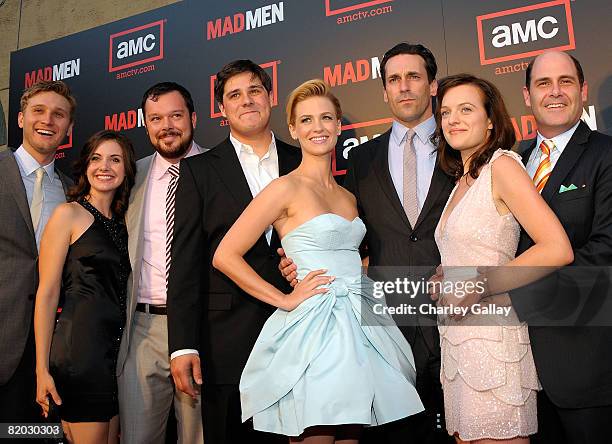 The cast and crew of 'Mad Men' attend the premiere of 'Mad Men - Season 2' at the Egyptian theater on July 21, 2008 in Los Angeles, California.