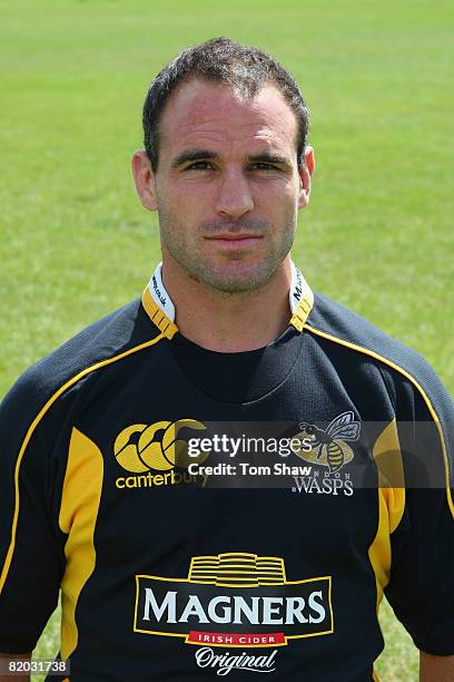 Mark Robinson of Wasps during the London Wasps Photocall at Twyford Training Ground on June 22, 2008 in London, England.