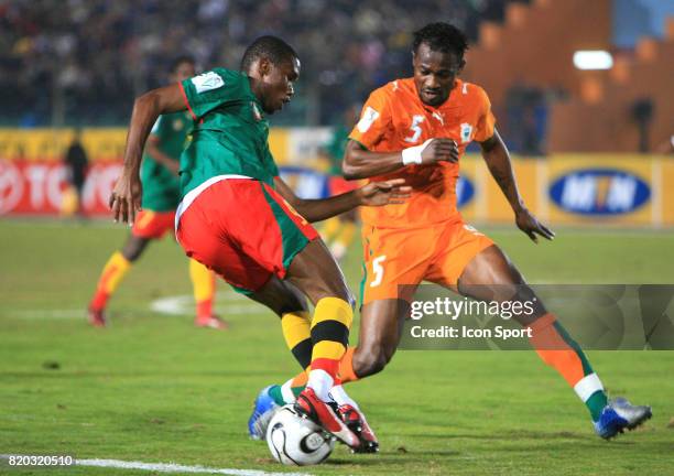 Samuel ETOO / Didier ZOKORA - - Cameroun / Cote d'Ivoire - 1/4 finale Coupe d'Afrique des Nations 2006 - Egypte,