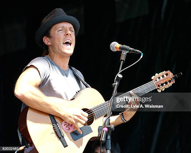 Jason Mraz performs live at the inaugural Mile High Music Festival on July 19, 2008 at Dick's Sporting Goods Park in Denver, Colorado.