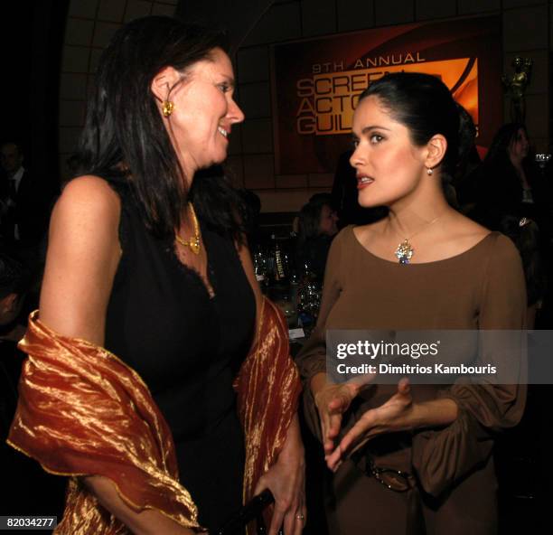 Julie Taymor and Salma Hayek