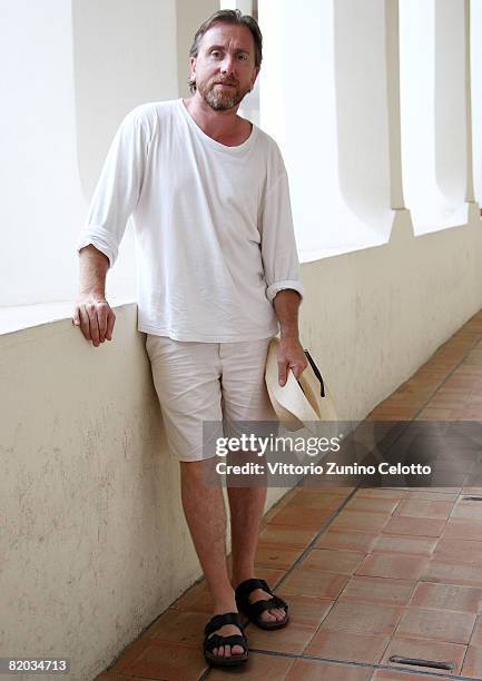 Actor Tim Roth poses in the cloister of San Francesco Convent during the Giffoni Film Festival on July 19, 2008 in Giffoni, Italy.