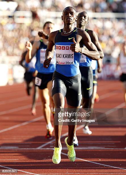 Abubaker Kaki Khamis of Sudan wins the 1000m event in The DN Galan IAAF Super Grand Prix at the Olympic Stadium on July 22, 2008 in Stockholm, Sweden.