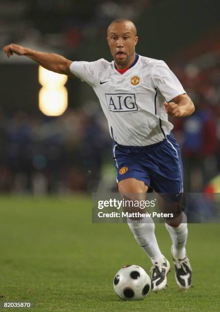 Mikael Silvestre of Manchester United in action during the Vodacom Challenge pre-season friendly match between Orlando Pirates and Manchester United...