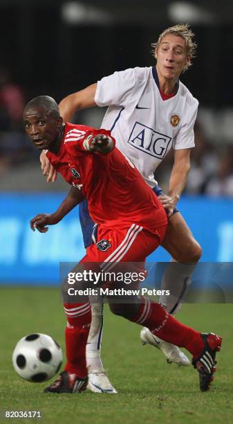 Lee Martin of Manchester United in action during the Vodacom Challenge pre-season friendly match between Orlando Pirates and Manchester United at...