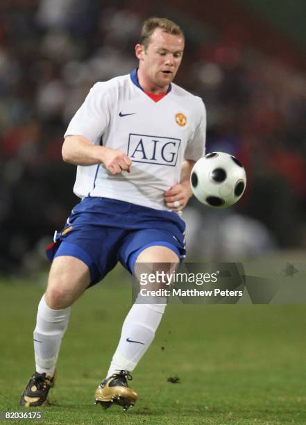 Wayne Rooney of Manchester United in action during the Vodacom Challenge pre-season friendly match between Orlando Pirates and Manchester United at...