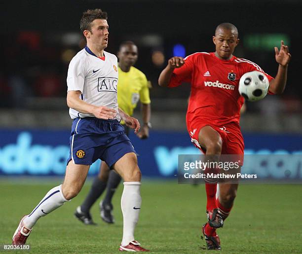Michael Carrick of Manchester United in action during the Vodacom Challenge pre-season friendly match between Orlando Pirates and Manchester United...