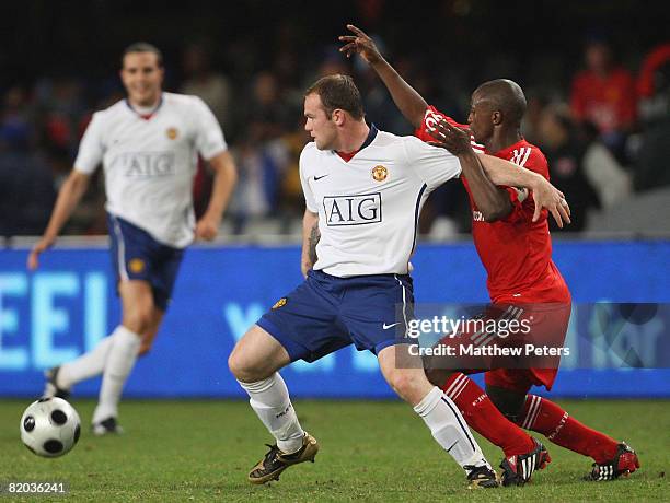 Wayne Rooney of Manchester United in action during the Vodacom Challenge pre-season friendly match between Orlando Pirates and Manchester United at...