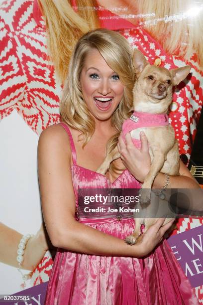 Actress Bailey Hanks attends the photo call for the winner of "Legally Blonde The Musical: The Search for Elle Woods" at the Palace Theatre on July...