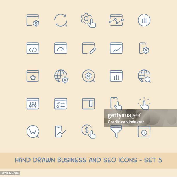 ilustrações de stock, clip art, desenhos animados e ícones de business and seo icons set 5 - interface dots