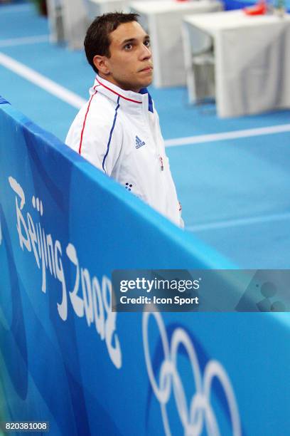 Thomas BOUHAIL en attente du resultat final - - Finale du saut - Gymnastique - Jeux Olympiques 2008 - Pekin,