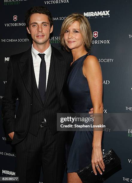 Actor Matthew Goode and Sophie Dymoke attend a screening of "Brideshead Revisited" hosted by The Cinema Society and Victorinox at AMC Loews 19th...