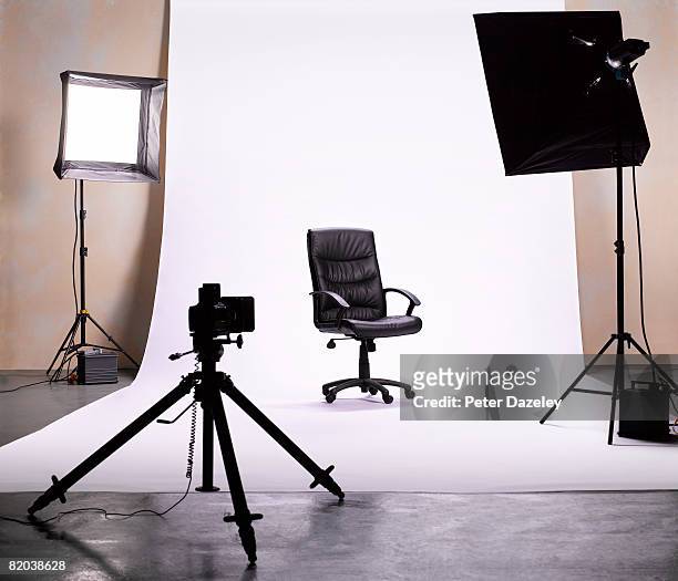 hot seat in photographic studio. - office chair stock pictures, royalty-free photos & images