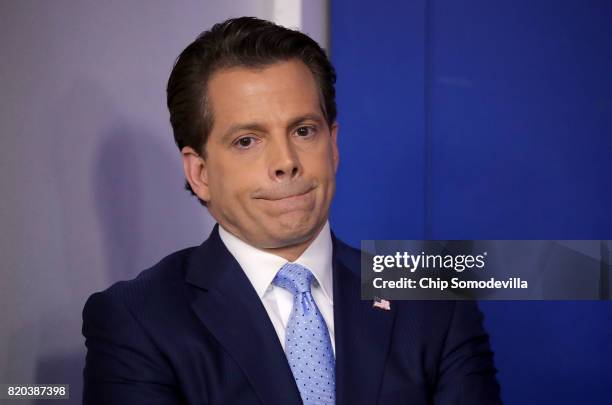 Anthony Scaramucci attends the daily White House press briefing in the Brady Press Briefing Room at the White House July 21, 2017 in Washington, DC....