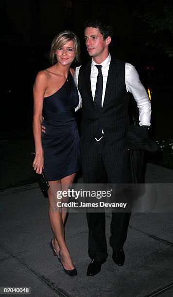 Sophie Dymoke and Mathew Goode seen on the streets of Manhattan on July 22, 2008 in New York City.