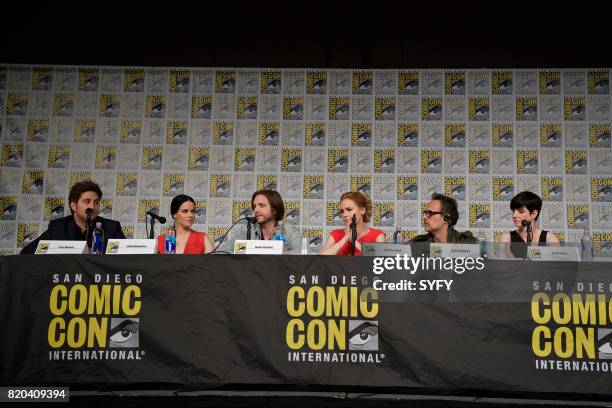 Monkeys Panel" -- Pictured: Terry Matalas, Emily Hampshire, Aaron Stanford, Amanda Schull, Todd Stashwick, and Alisen Down --