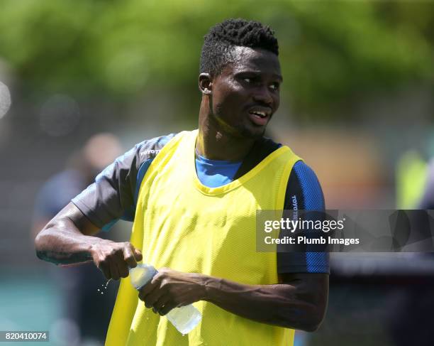 Daniel Amartey of Leicester City during the training session in Hong Kong ahead of the Premier League Asia Trophy final against Liverpool, on July...