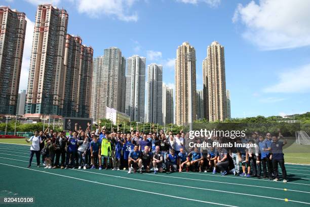 Leicester City train in Hong Kong ahead of the Premier League Asia Trophy final against Liverpool, on July 21, 2017 in Hong Kong.