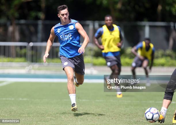 Tom Lawrence of Leicester City during the training session in Hong Kong ahead of the Premier League Asia Trophy final against Liverpool, on July 21,...