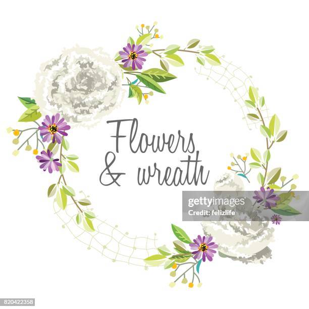 background with floral bouquets - brunch background stock illustrations