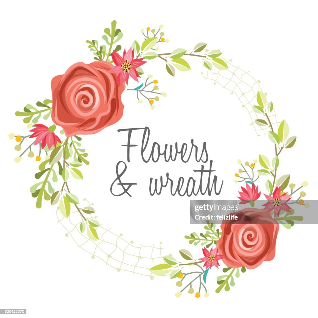 Background with floral bouquets
