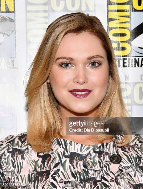 Actress Eliza Taylor at "The 100" Press Line during Comic-Con International 2017 at Hilton Bayfront on July 21, 2017 in San Diego, California.