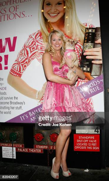 Actress Bailey Hanks attends the photo call for the winner of "Legally Blonde The Musical: The Search for Elle Woods" at the Palace Theatre on July...