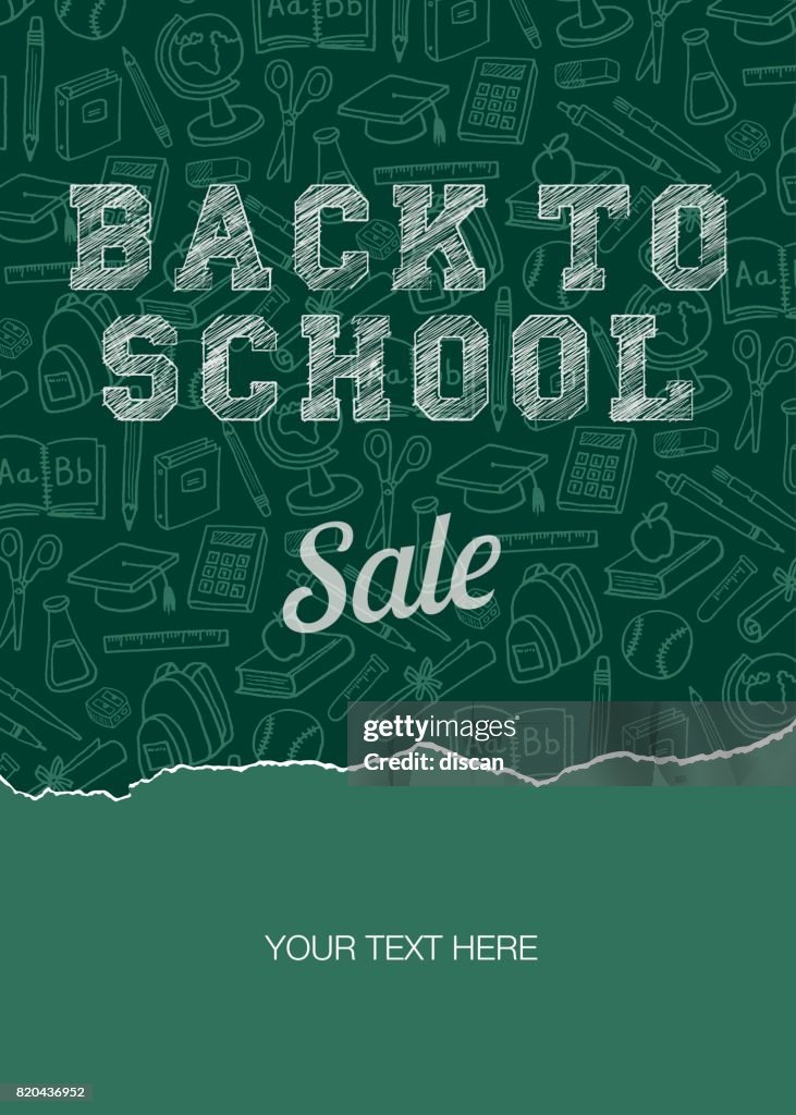 Back to school sale poster