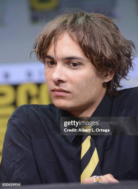 Actor Frank Dillane speaks onstage at Comic-Con International 2017 AMC's "Fear The Walking Dead" Panel at San Diego Convention Center on July 21,...