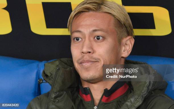 Keisuke Honda during the Italian Serie A football match between S.S. Lazio and A.C. Milan at the Olympic Stadium in Rome, on february 13, 2017.