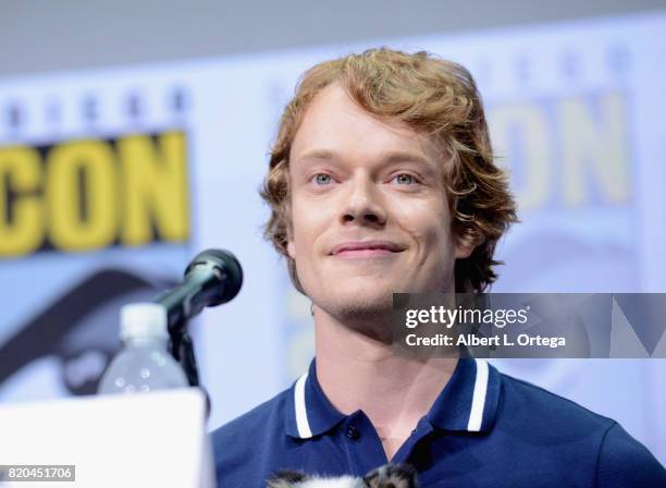 Actor Alfie Allen speaks onstage at Comic-Con International 2017 "Game Of Thrones" panel And Q+A Session at San Diego Convention Center on July 21,...