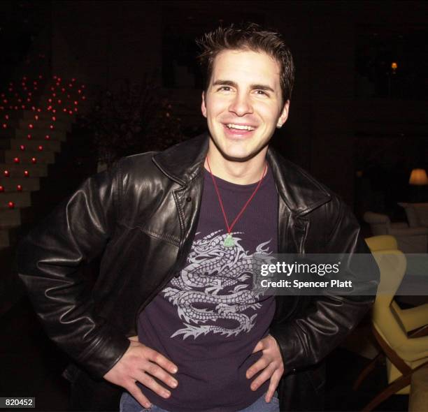 Actor Hal Sparks poses for photographers during a party for the Showtime television show "Queer As Folk" March 19, 2001 in New York City. Cast...