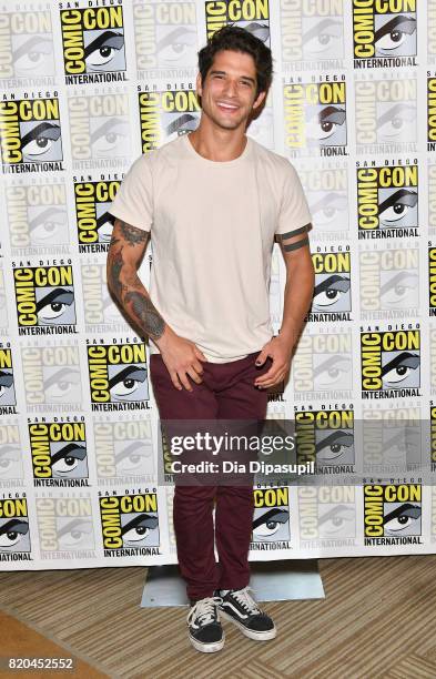 Actor Tyler Posey at the "Teen Wolf" Press Line during Comic-Con International 2017 at Hilton Bayfront on July 21, 2017 in San Diego, California.