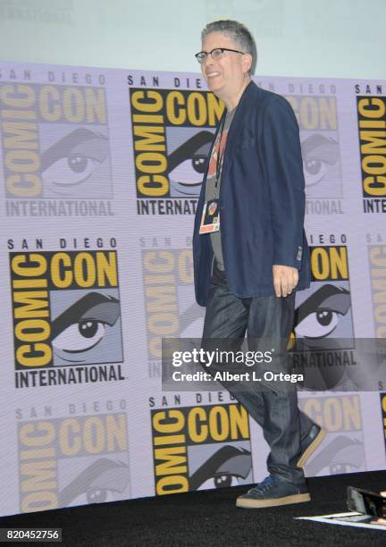 Producer Bill Prady walks onstage at Comic-Con International 2017 "The Big Bang Theory" panel at San Diego Convention Center on July 21, 2017 in San...