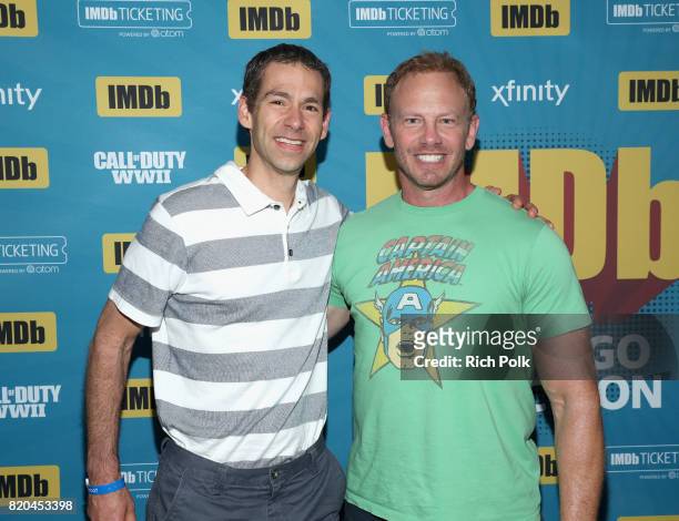 Amazon's Dan Jedda and actor Ian Ziering on the #IMDboat at San Diego Comic-Con 2017 at The IMDb Yacht on July 21, 2017 in San Diego, California.