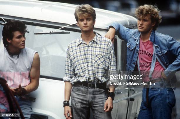Norwegian pop group A-HA pose for a portrait on November 29, 1986 in Stockholm, Sweden. 170612F1