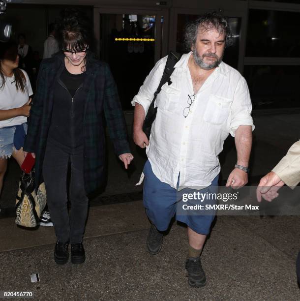 Filmmaker Peter Jackson and Fran Walsh seen on July 21, 2017 in Los Angeles, California.