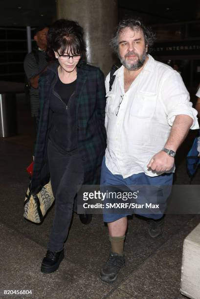 Filmmaker Peter Jackson and Fran Walsh seen on July 21, 2017 in Los Angeles, California.