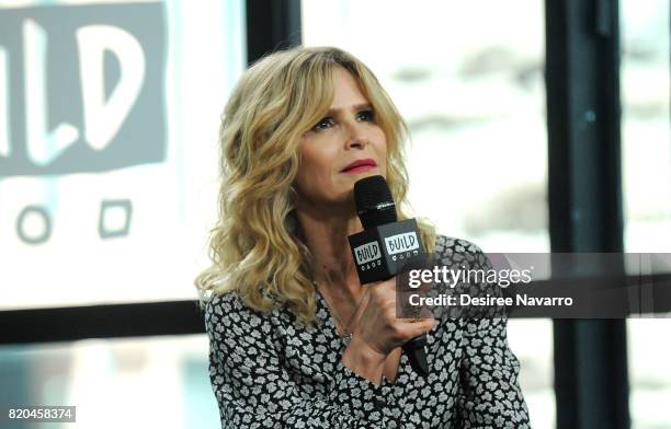 Actress Kyra Sedgwick attends Build previewing the new Lifetime film 'Story of a Girl' at Build Studio on July 21, 2017 in New York City.