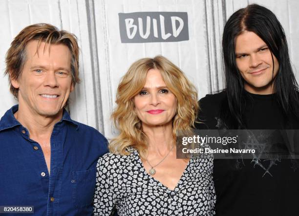 Actors Kevin Bacon, Kyra Sedgwick and Travis Bacon attend Build previewing the new Lifetime film 'Story of a Girl' at Build Studio on July 21, 2017...