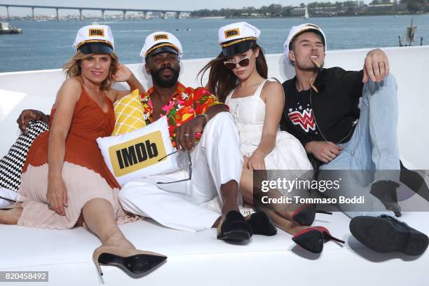 Actors Kim Dickens, Colman Domingo, Alycia Debnam-Carey and Sam Underwood on the #IMDboat at San Diego Comic-Con 2017 at The IMDb Yacht on July 21,...