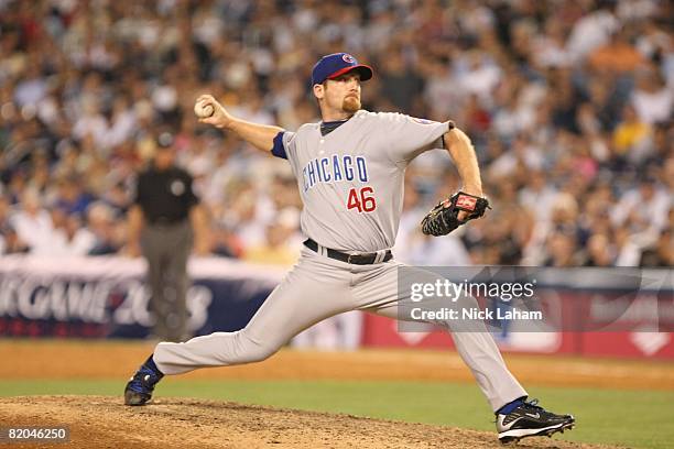 Pitcher Ryan Demptster of the National League All-Stars throws against the American League All-Stars during the 79th MLB All-Star Game at Yankee...