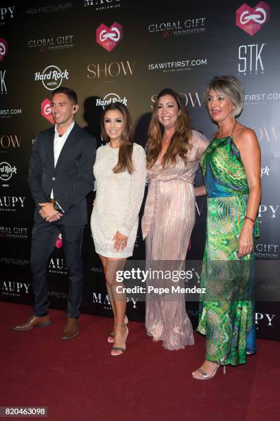 Eva Longoria and Maria Bravo attend the Global Gift Gala party at STK Ibiza on July 21, 2017 in Ibiza, Spain.