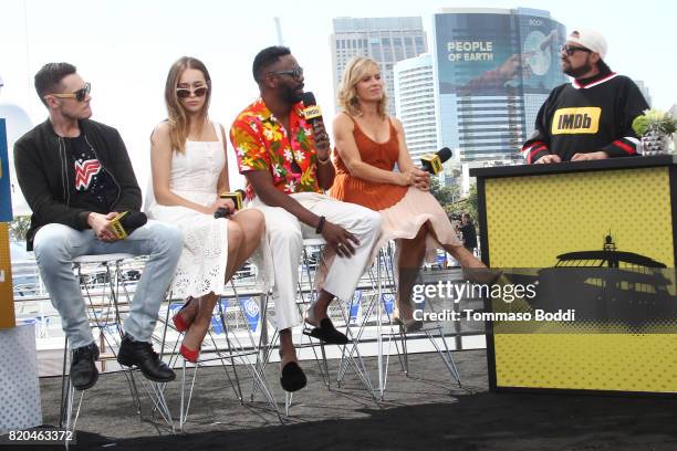 Actors Sam Underwood, Alycia Debnam-Carey, Colman Domingo, Kim Dickens and Kevin Smith on the #IMDboat at San Diego Comic-Con 2017 at The IMDb Yacht...