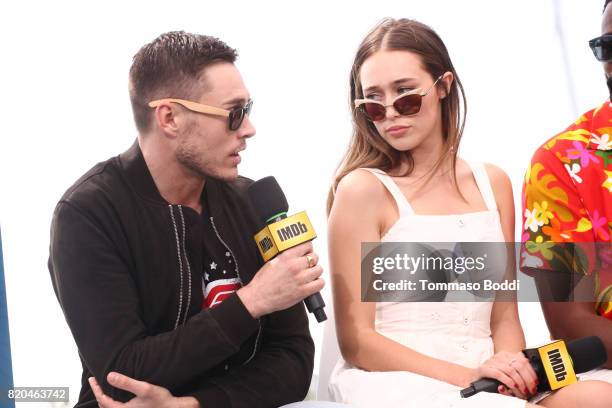 Actors Sam Underwood and Alycia Debnam-Carey on the #IMDboat at San Diego Comic-Con 2017 at The IMDb Yacht on July 21, 2017 in San Diego, California.