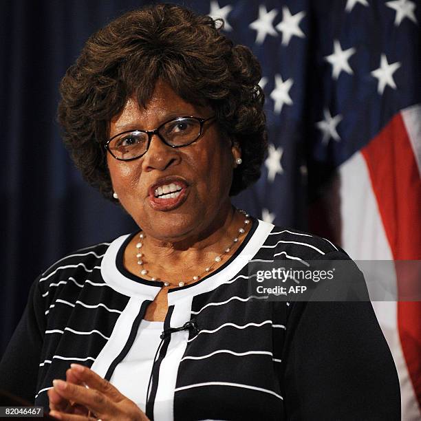 Former Surgeon General Joycelyn Elders speaks remarks during a press conference titled a "National Call to action on Cancer Prevention and...